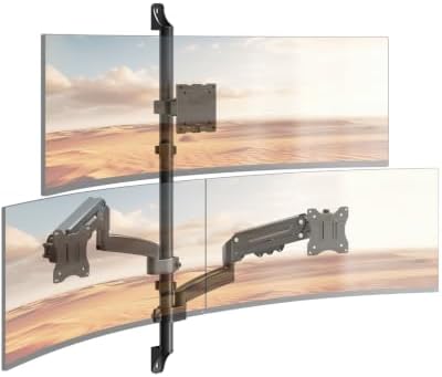 PUTORSEN Triple Monitor Wall Mount for Up to 49" Screens, Holds 44 lbs