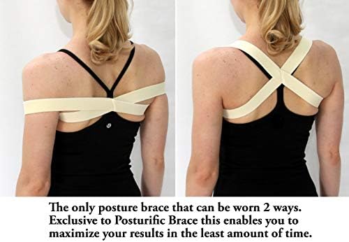 Posture Corrector Wear 15 Minutes A Day Follow 4 Easy Stretches For Improved Lasting Results (Beige XSmall)