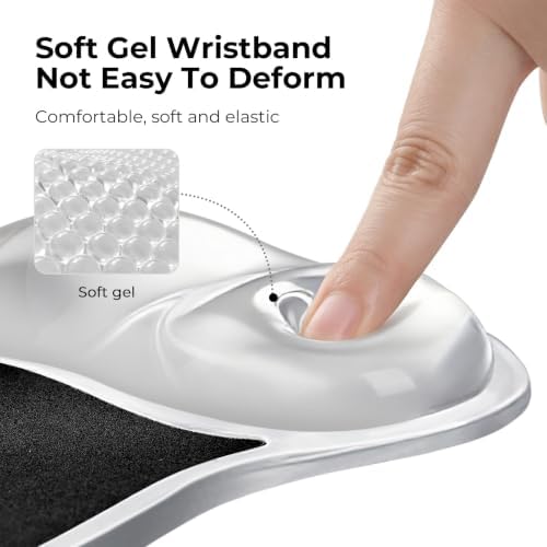 EooCoo Ergonomic Waterproof Mouse Pad with Gel Wrist Rest Support