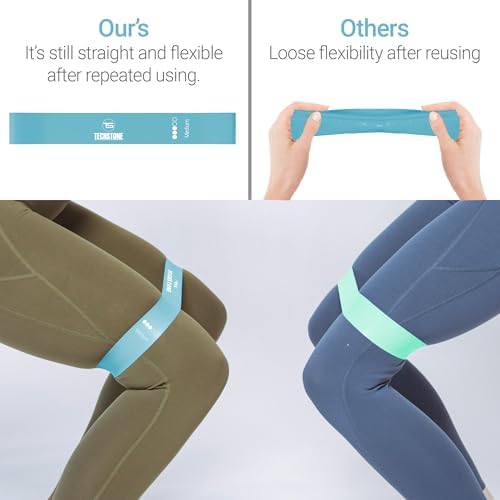 TechStone Resistance Bands Set – 5 Levels Loop Exercise Bands for Men & Women, Elastic Workout Bands for Home Gym, Training, Yoga & Fitness, Carry Bag Included
