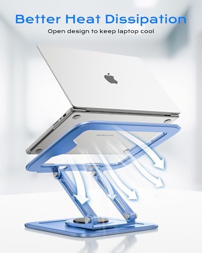 LOXP Adjustable Laptop Stand, Computer Stand with 360 Rotating Base
