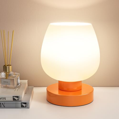Seealle Small Touch Table Lamp for Nightstand, 3 Way Dimmable Bedside Lamp