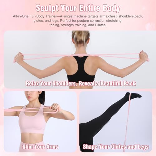 Arm Resistance Bands 8 Shaped Resistance Bands with Handles for Shoulder Back Arm Workout for Yoga Fitness Equipment