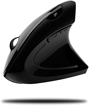 Adesso iMouse E10 Vertical Ergonomic Optical 6-Button Mouse, Black