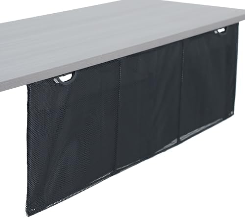 VIVO Black Under Desk 48 in Cable Management Sleeve, DESK-SKIRT-48
