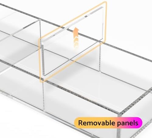 HIIMIEI 3 Section Acrylic Drawer Organizer Tray