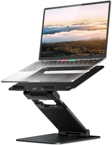 Nulaxy Pull-Out Height Adjustable Laptop Stand for Desk, 22 LB Support
