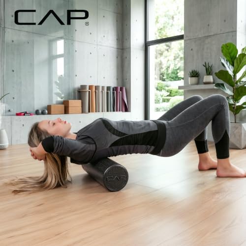 CAP 36-Inch Firm High-Density Foam Roller, Exercise & Recovery Massage, Black