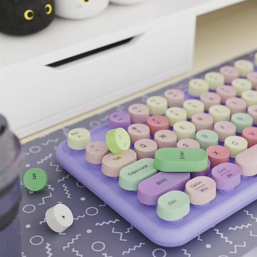Colorful Wireless Keyboard and Mouse Combo Purple Colorful