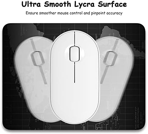 Dapesuom Small Mouse Pad, 6 x 8 Inch Thick Rubber Premium-Textured Non-Slip Portable & Washable Mini Mouse Mat for Women Men Wireless Laptops Keyboard Tray Gaming Work Computer Office Travel, Map