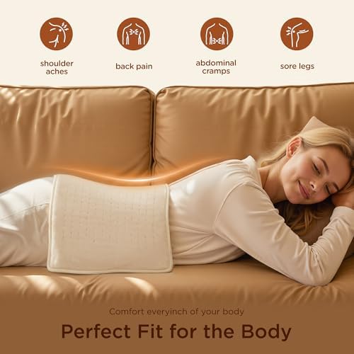 Texciting Heating pad for Back,Neck and Shoulders,Heat Pad Washable,12"x24"