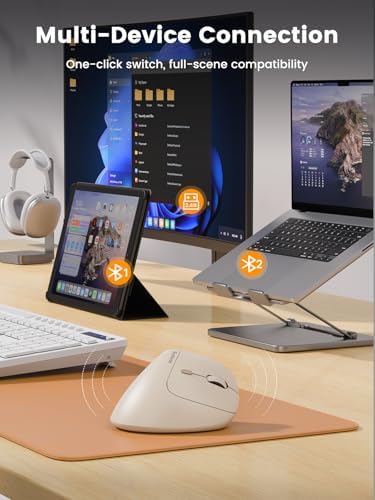 SABLUTE MAM3 Ergonomic Mouse, Bluetooth Mouse for Small and Medium Hands