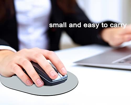 Small Mouse pad, Portable, Waterproof Non-Slip Rubber Bottom, Suitable for Wireless Mouse, Laptop Keyboard Tray for Both Men and Women, Office Travel Grey 5.5x7.5in