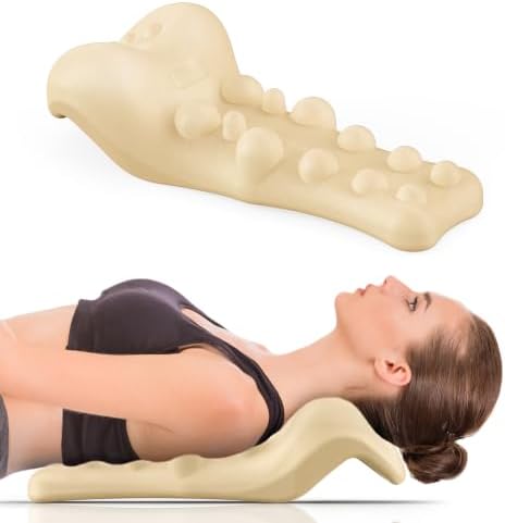 Cervical Neck Pillow with Back Massage Point Neck and Upper Back Stretcher