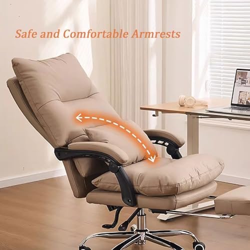 Big & Tall High Back Leather Gaming Chair Sturdy Metal Base Retractable Foo