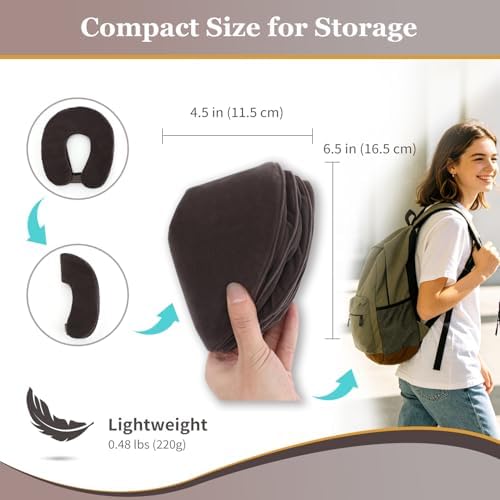 Electric Pump Cervical Neck Traction Device for Neck Pain Relief, One-Click-to-Inflate Neck Stretcher Support Brace for Home Use Neck Decompression (Built-in Battery & Motor Powered) Gray