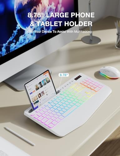 SABLUTE Wireless Keyboard and Mouse Combo - 9 Backlit Effects, RGB, 2.4Ghz