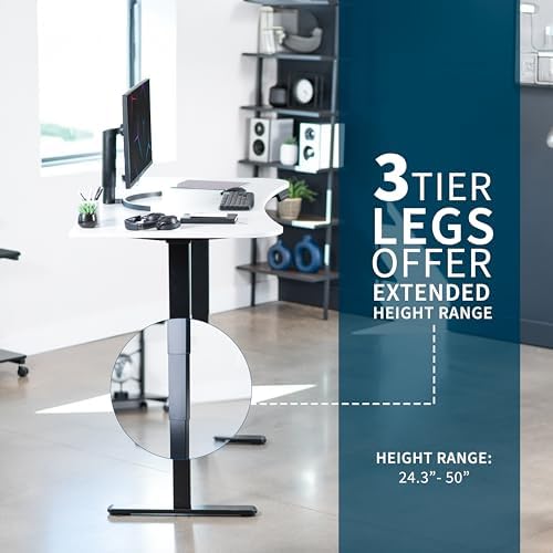VIVO White 63 x 32 in Standing Desk, DESK-KIT-2B1W