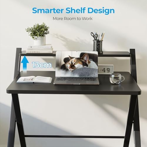 GreenForest Folding Desk No Assembly, Sturdy Computer Desk for Small Spaces