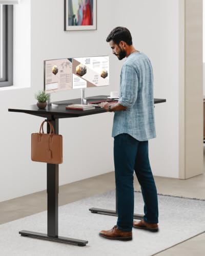 SANODESK 48''x24'' One-Piece Height Adjustable Electric Standing Desk