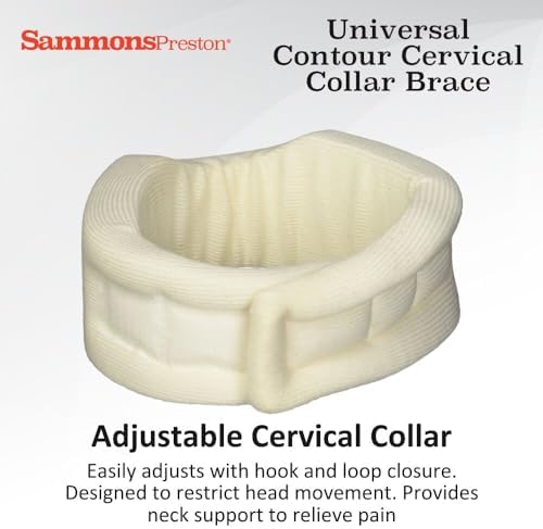 Rolyan Universal Contour Cervical Collar Brace, Cream Color, 3" (Pack of 2)