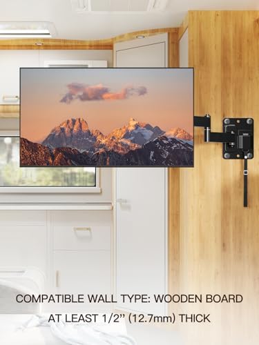 Mounting Dream Lockable RV TV Mount for Most 10-26 Inch Flat Screen, 33 lbs