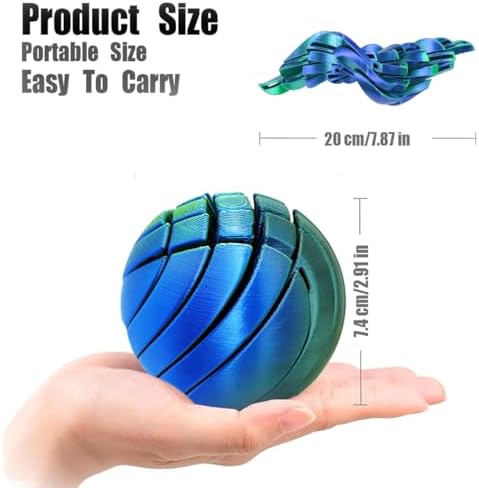 Morphslime Ball, 3D Printed Twisted Sphere Stress Relief Ball Fidget Toys