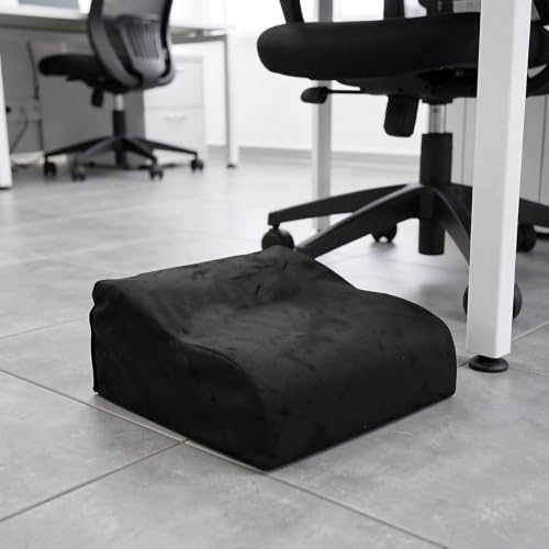 Desk Foot Cushion Under Table Footstool for Work, Black