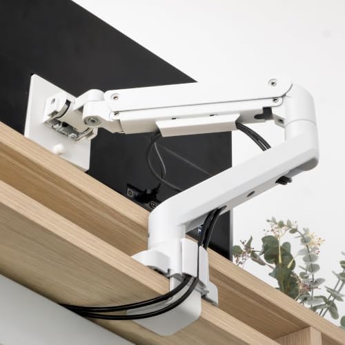Desky Heavy Duty Ultrawide Monitor Arm White