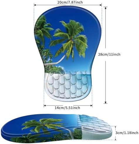 YIWEI Ergonomic Mouse Pad with Wrist Rest for Carpal Tunnel Pain Relief