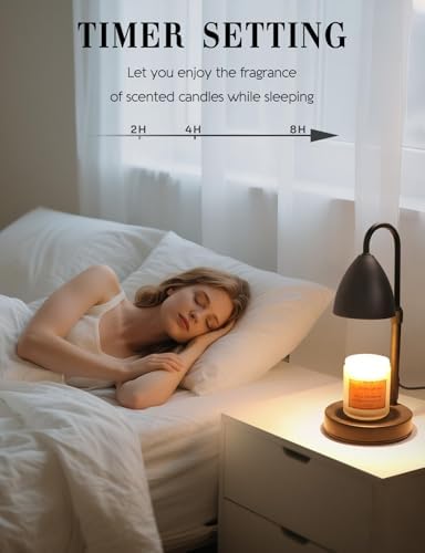 Candle Warmer Lamp with Timer Dimmer, Home Decor for Birthday Gifts Women