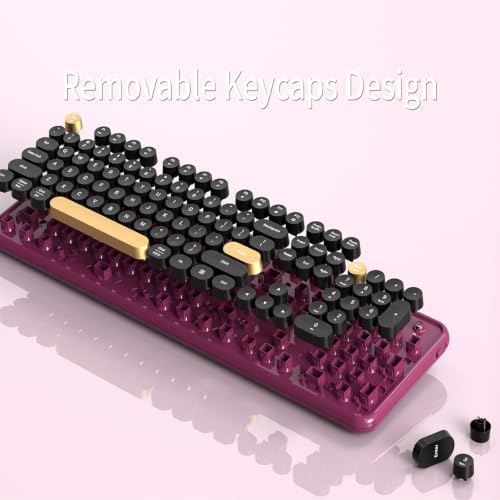 Wireless Computer Keyboard and Mouse Combos, Burgundy-Black
