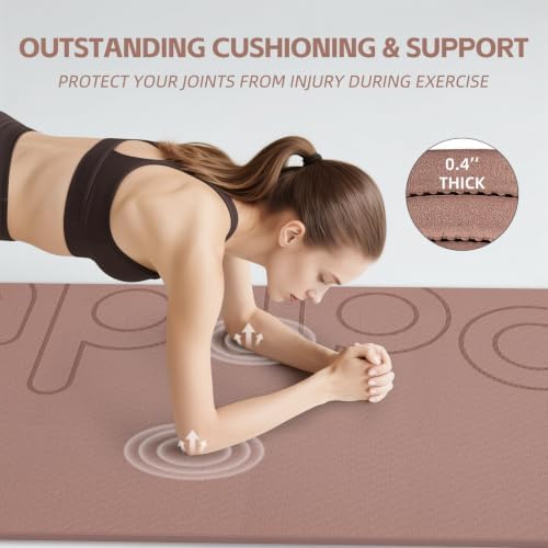 PAIDU Large Yoga Mat 72"x36"x10mm Non-Slip Exercise Mat for Home Gym Studio