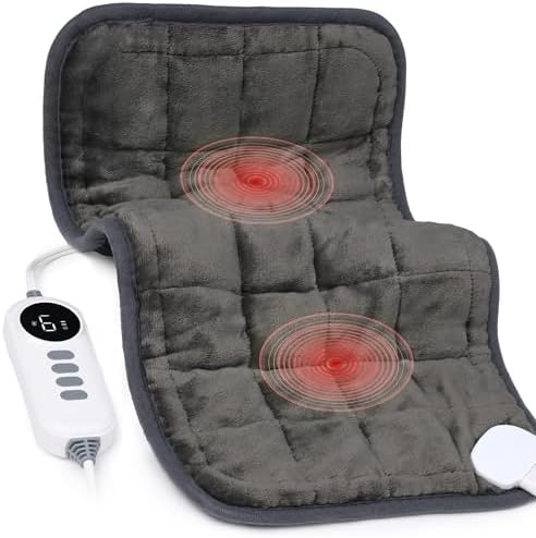 Weighted Heating Pad with Massager, FSA Vibrating Heating Pad for Back