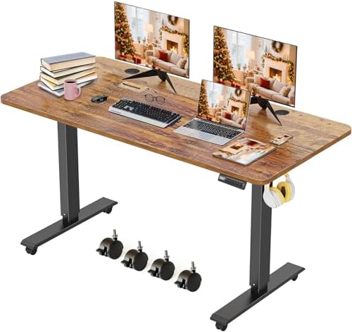 48'' × 24'' Height Adjustable Electric Standing Desk with Wheels