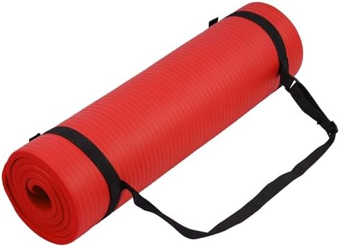 Fitvids 1/2-inch Thick High Density Exercise Yoga Mat with Carrying Strap