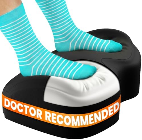 Everlasting Comfort Foot Rest for Under Desk at Work - Memory Foam Office Foot Stool & Under Desk Footrest Leg Elevation Pillow for Gaming & Home Office, Supports Posture
