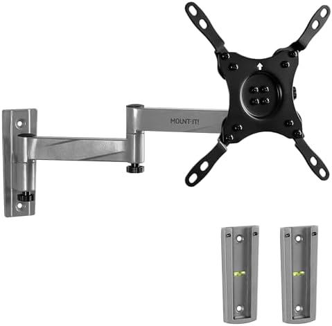Mount-It! Lockable RV TV Mount for Camper, Trailer, Motorhome, Truck & Boat, Full Motion, Quick Release, Rust-Resistant Aluminum, Dual Wall Plates for Indoor & Outdoor, 19-43 TVs, 33 lbs, VESA 200x200