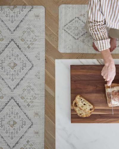 House of Noa Nama Standing Mat – Anti-Fatigue Cushioned Kitchen Mats for Floor | Ergonomic Bounce-Back Foam Kitchen Mats | Anti-Fatigue Mats for Kitchen & Standing | Ula Cashew | 22" x 36"