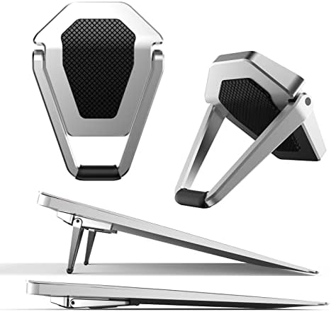 Laptop Stand for Desk, Portable Anti-Slip Keyboard Riser, Zinc Alloy Keyboard Stands, Computer Stand Compatible with MacBook Air/Pro, 10-15.6 Inches Laptops and Keyboards (Sliver)