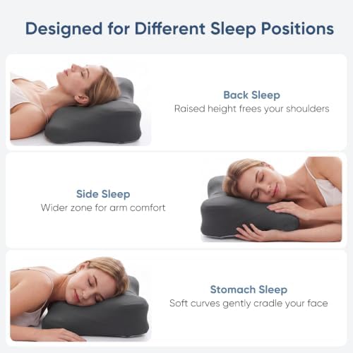 Cervical Neck Pillow, Memory Foam Contour Pillow, Queen