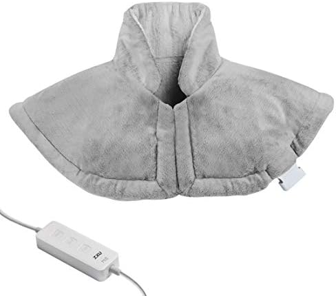 Heating Pad for Neck and Shoulder and Back,Weighted Electric Heated Neck Wrap Warmer with 3 Heat Setting and Moist Heat .20 * 25, Auto Shut Off Electric Neck Heat Pad, Machine Washable