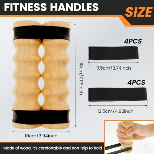 Portable Exercise,Efficient Upper Body,Workout Equipment Home Gym,Workout Exercise Stick,Upper Body Workout Liftstick Wood Exercise Rip Stick With Adjustable Resistance Band for Home Gym