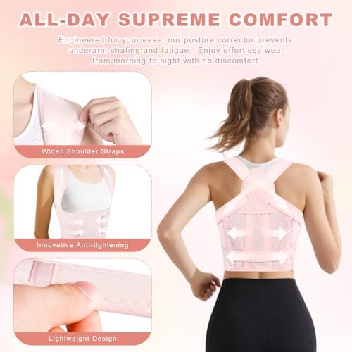 Back Brace Posture Corrector for Women and Men, Back Shoulder Support Belt