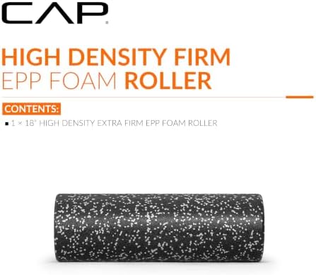 CAP 18-Inch Firm High-Density Foam Roller, Exercise & Recovery Massage, Speckled