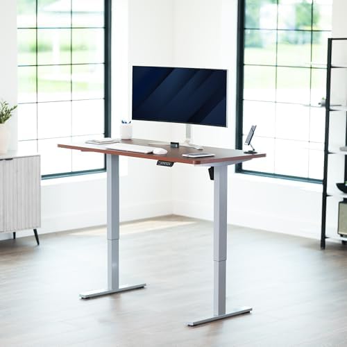 VIVO Dark Walnut 55 x 28 in Standing Desk, DESK-KIT-1G55D