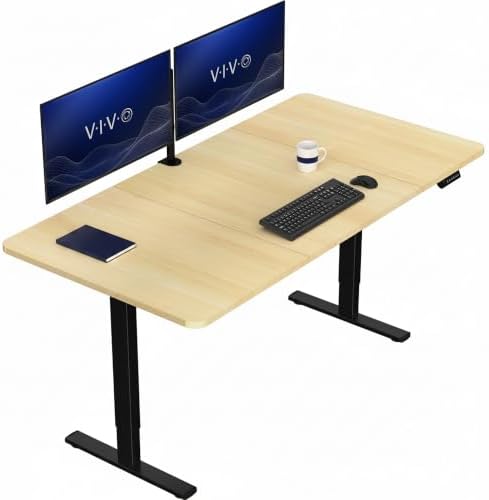 VIVO Light Wood 71 x 36 in Standing Desk, DESK-KIT-1B7C-36