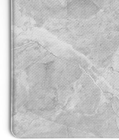 DEXI Kitchen Floor Mats Cushioned Anti Fatigue, 23x107 Light Grey Marble
