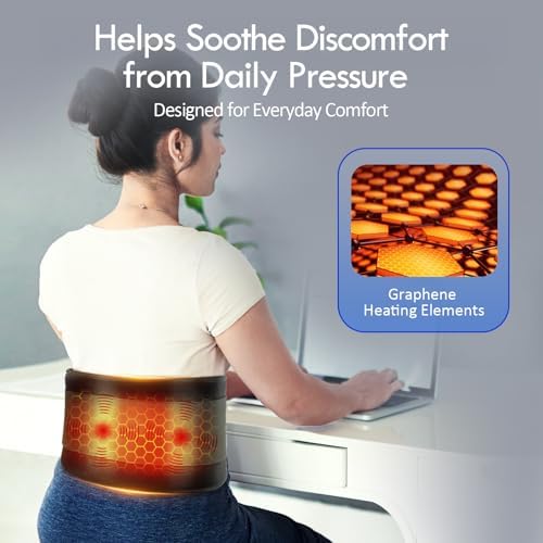 Comfytemp Cordless Portable Heating Pad with Massager for Lower Back FSA