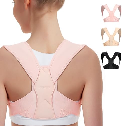 Vicorrect Posture Corrector for Women and Men, Adjustable Upper Back Brace for Clavicle Support and Providing Pain Relief from Neck, Shoulder, and Upper Back